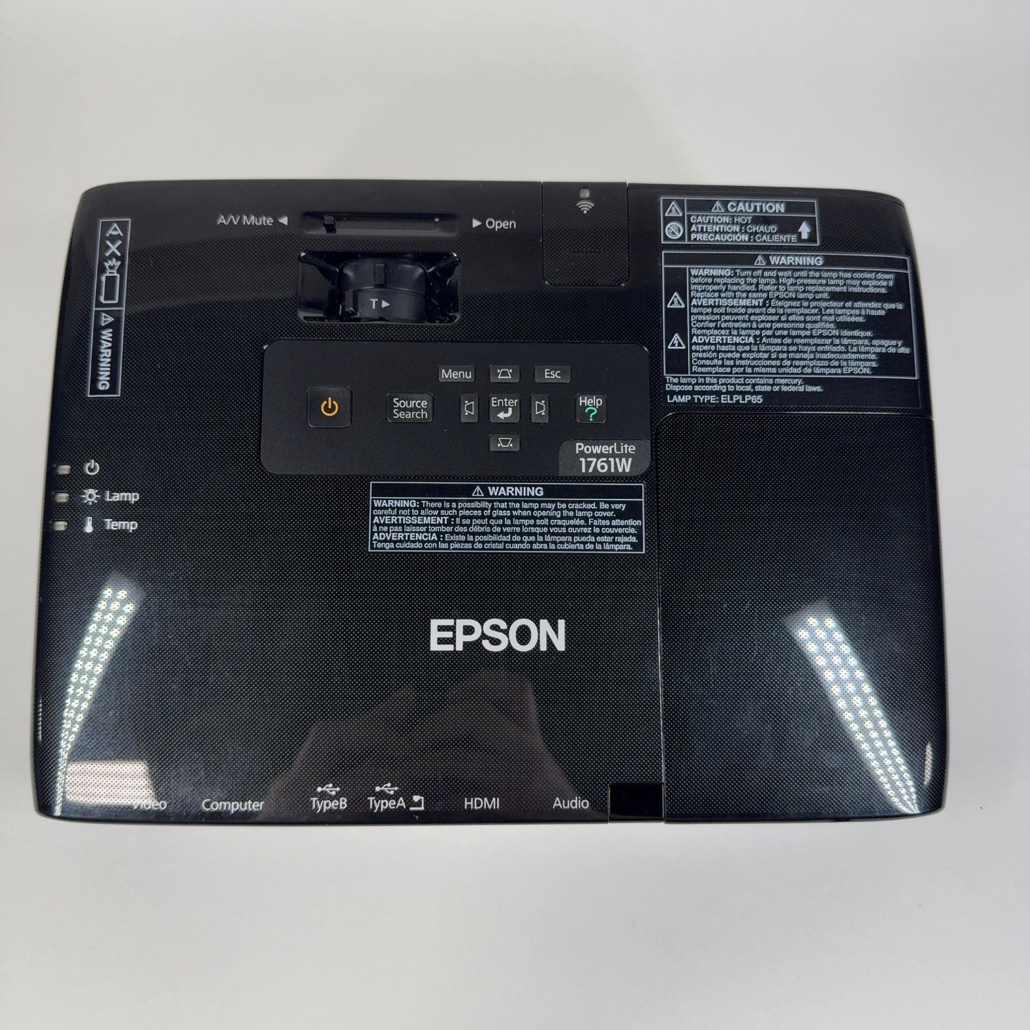 Epson PowerLite 1761W 1280 x 800 WXGA 2,600 Lumens 3LCD Projector H478A - Image 2