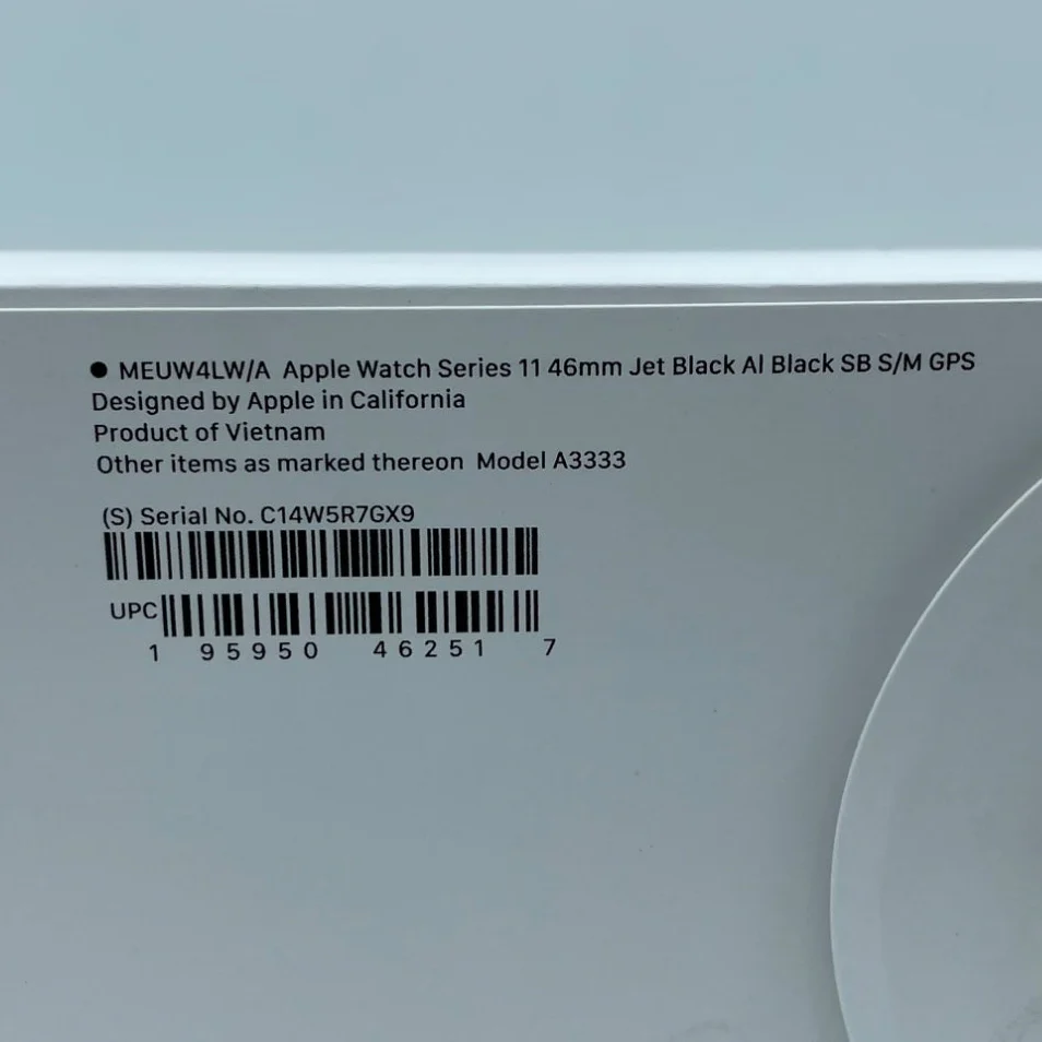 GPS Only Apple Watch Series 11 46MM Black Aluminum Black Sport Band MEUW4LW/A - Image 13