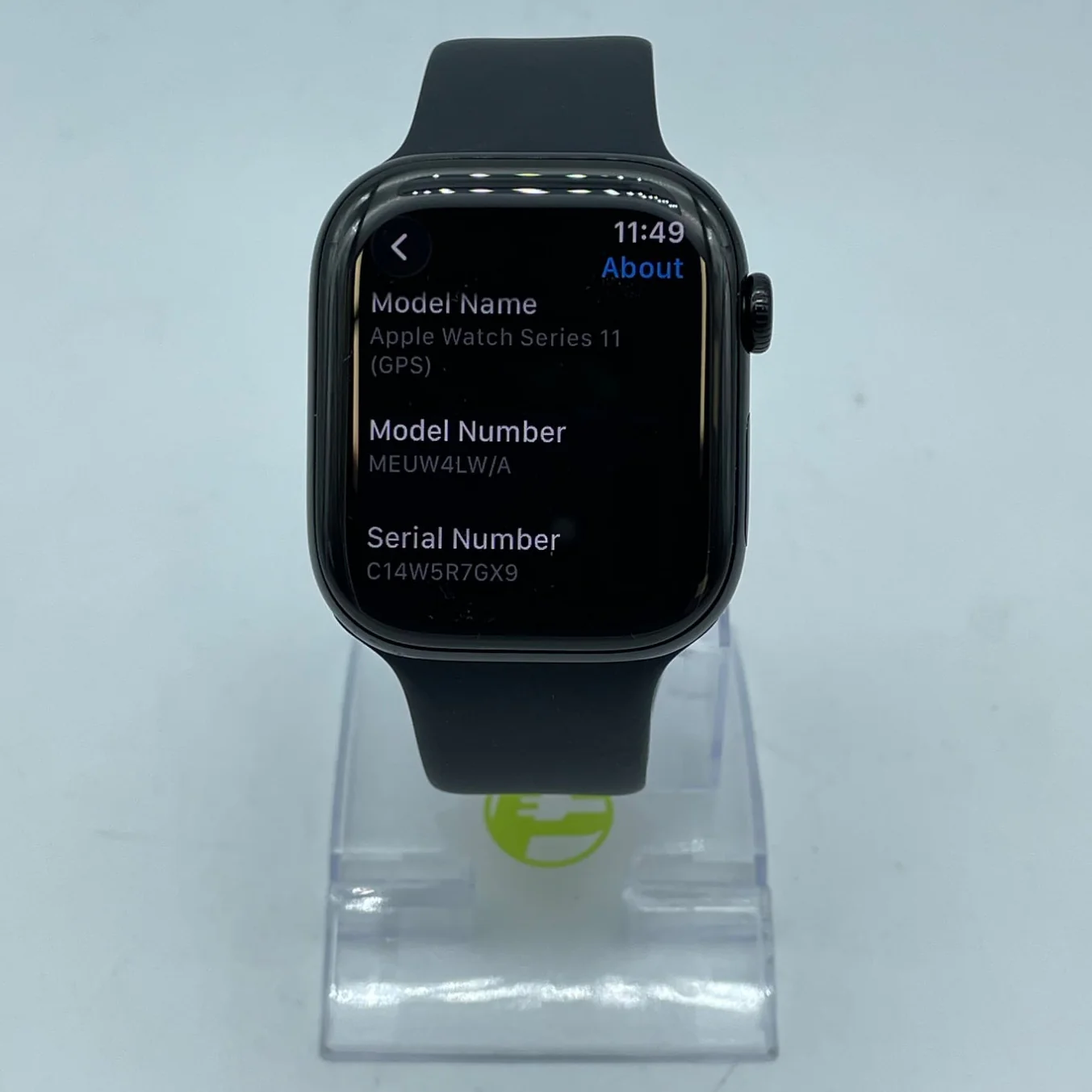 GPS Only Apple Watch Series 11 46MM Black Aluminum Black Sport Band MEUW4LW/A - Image 7