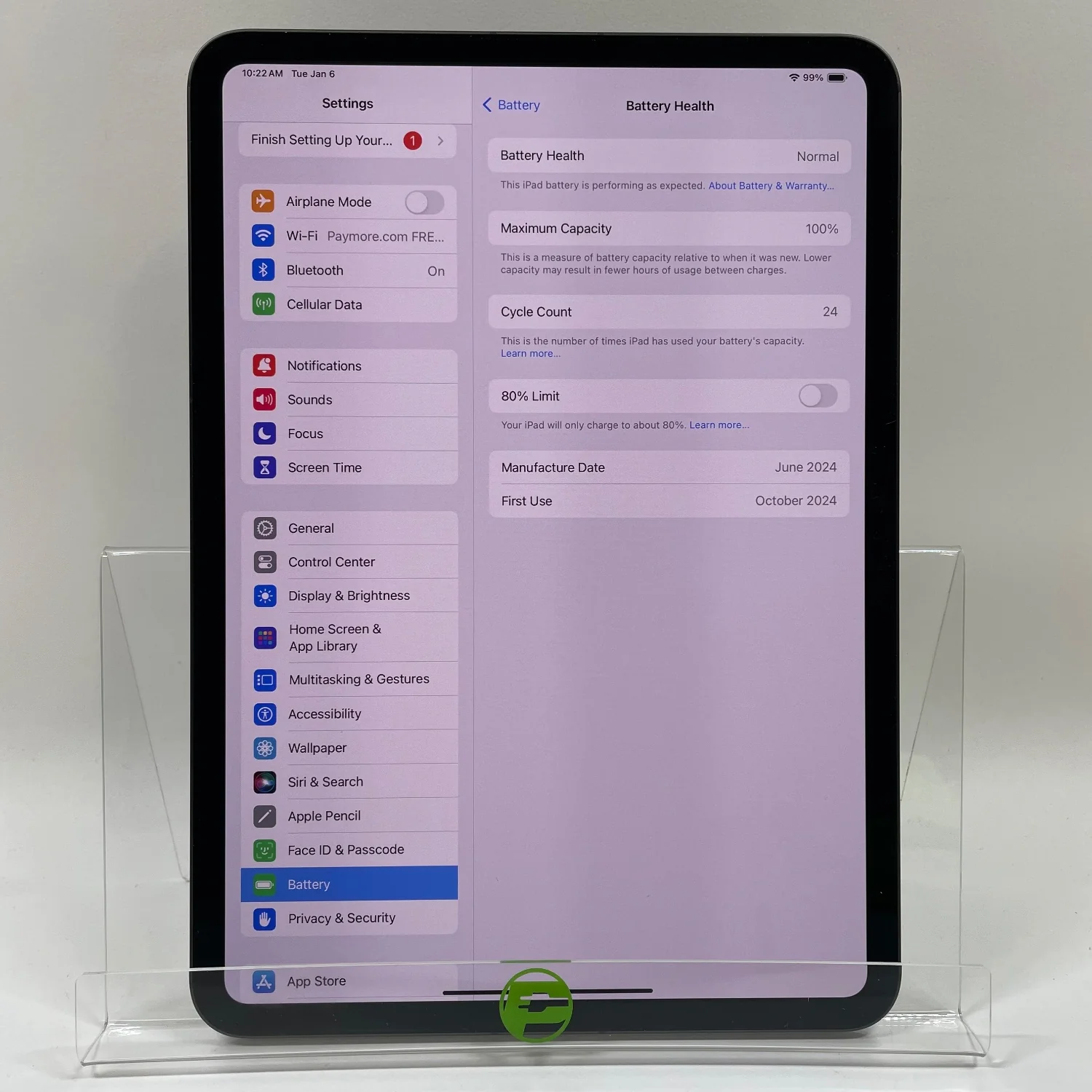 WiFi Only Apple iPad Pro 11" M4 1TB 17.5.1 Space Black MWRP3LL/A - Image 9